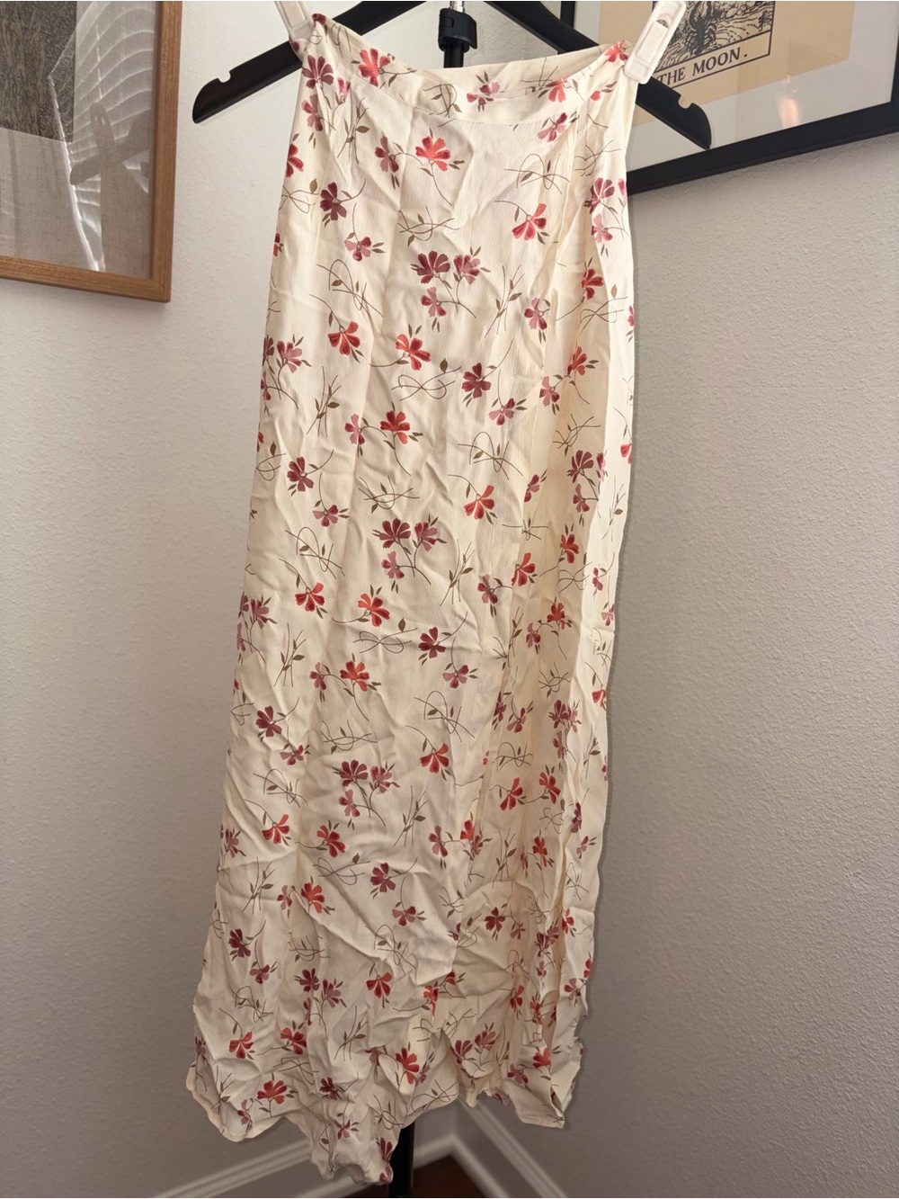 Oasis Cream Floral Midi Wrap Skirt